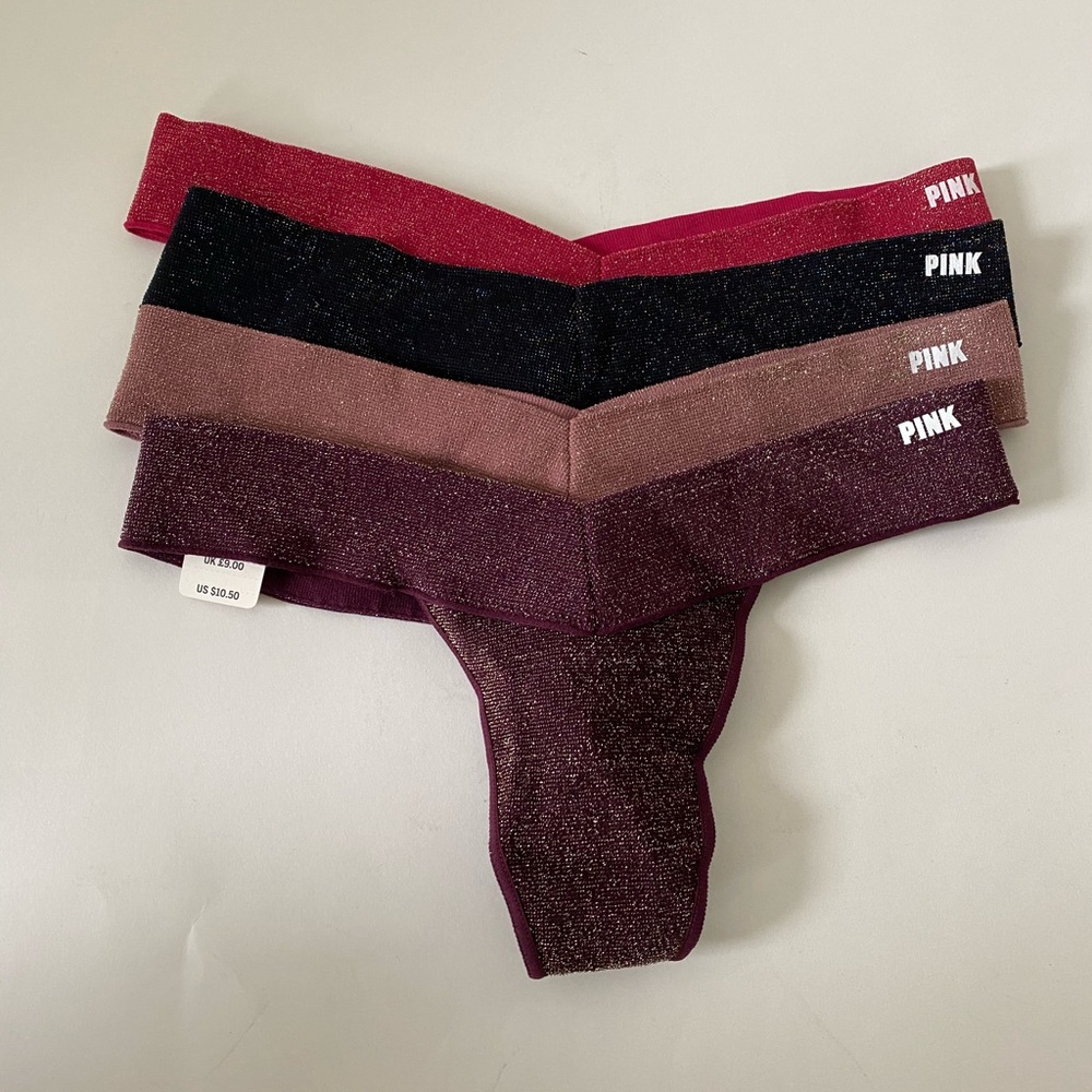4 never been used sparkly thongs